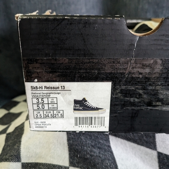 Vans National Geographic Box Logo SK8 Hi Reissue Women Black White (2020) 1223 - Picture 6 of 12